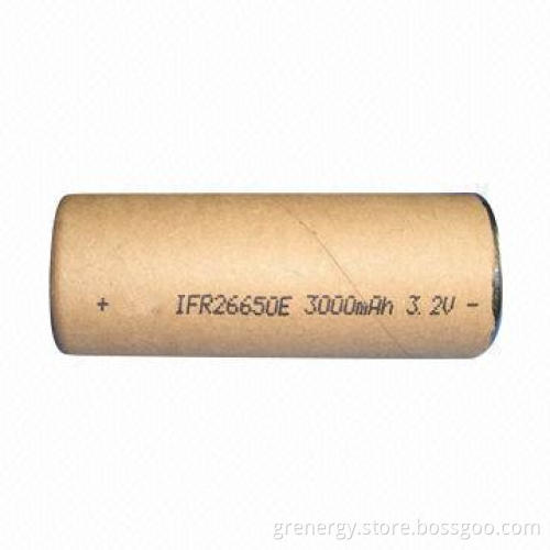 3.2V 3,000mAh Lithium-ion Phosphate/LiFePO4 Battery, 26650, UL-listed, RoHS-approved,High Burst Rate
